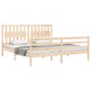 vidaXL Bedframe met hoofdbord massief hout