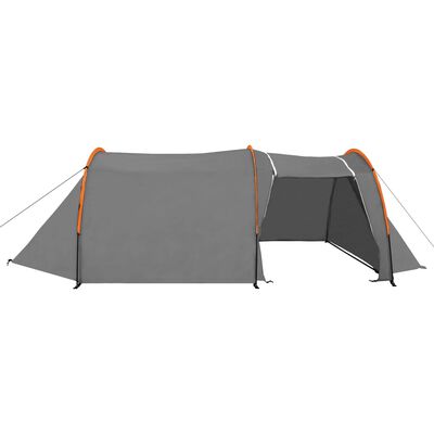 vidaXL Tent 4-persoons grijs en oranje