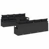 vidaXL Tuin Sofa Set 9 st 6-Aantal zitplaatsen Zwart poly rattan
