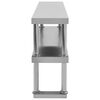 vidaXL Verhoging voor werktafel 2-laags 120x30x65 cm roestvrij staal