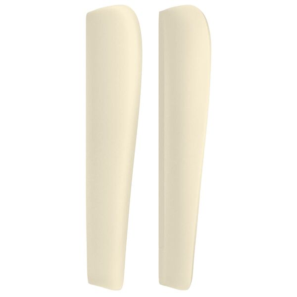 vidaXL Hoofdbord met randen 103x23x118/128 cm kunstleer cr&egrave;mekleurig