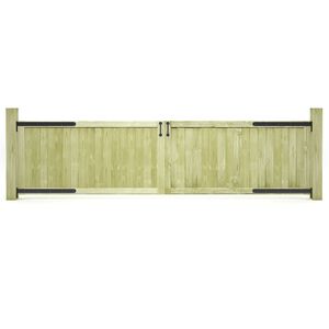 vidaXL Poorten 2 st 300x75 cm ge&iuml;mpregneerd grenenhout