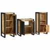 vidaXL Badkamermeubelset met plank 3 pcs Bruin Massief Mango Hout