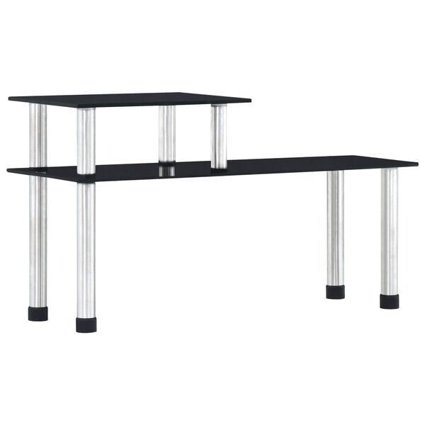 vidaXL Keukenschap 45x16x26 cm gehard glas zwart