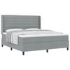 vidaXL Boxspringbed met kussen Lichtgrijs 200 x 180 cm Stof