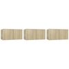 vidaXL Tv-hangmeubelen 3 st 60x30x30 cm sonoma eikenkleurig