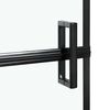 vidaXL Bad Douchescreen Zwart en transparant 116 x 68 x 128 cm