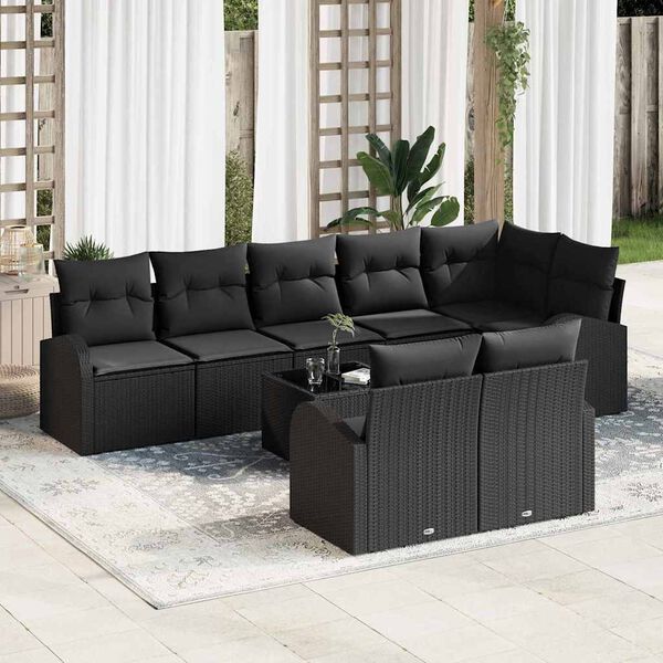 vidaXL Tuin Sofa Set 9 pcs poly rattan