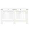 vidaXL Radiatorafdekking Hoogglans wit 152 x 19 x 81,5 cm Bewerkt hout