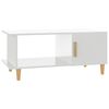 vidaXL Salontafel 90x50x40 cm bewerkt hout hoogglans wit