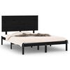 vidaXL Bedframe massief grenenhout zwart 140x200 cm