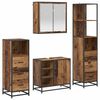 vidaXL Badkamermeubelset met lade 4 pcs Oud Hout Bewerkt hout