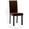 vidaXL Eetkamerstoelen 4 st PVC bruin
