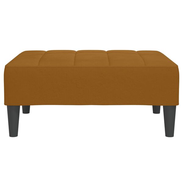 vidaXL Voetenbank 78x56x32 cm fluweel bruin