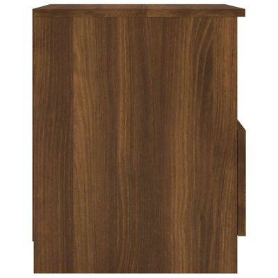 vidaXL Nachtkastje 40x40x50 cm bewerkt hout bruin eikenkleur