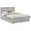 vidaXL Bedframe met lade Grijs Sonoma 160 x 200 cm Bewerkt hout