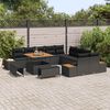 vidaXL Tuinbankenset 13 pcs Zwart poly rattan