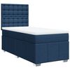 vidaXL Boxspring met matras stof blauw 100x200 cm