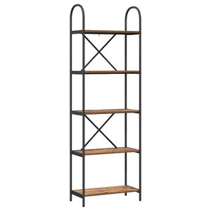 vidaXL Boekenkast 5-laags 60 x 30 x 183 cm Bewerkt hout Oudhout