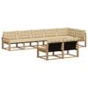 vidaXL Buiten bankenset 8 st 8-zits Wit en Beige