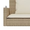 vidaXL Schommelbank met kussens 119x56x48 cm poly rattan beige