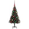 vidaXL Kerstboom met 150 LED met standaard Zwart 120 cm PVC