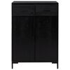 vidaXL Schoenenkast 75x40x110 cm massief grenenhout zwart