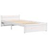 vidaXL Bedframe massief hout wit 90x200 cm