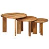 vidaXL Nest Koffietafels 3 st Bruin &Oslash; 54 x 40 cm Massief Mango Hout