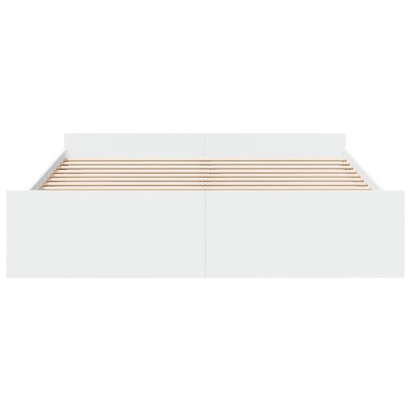 vidaXL Bedframe met lades bewerkt hout wit 200x200 cm