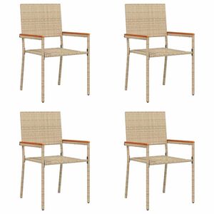 vidaXL Tuinstapelstoelen 4 st Cr&egrave;me en bruin