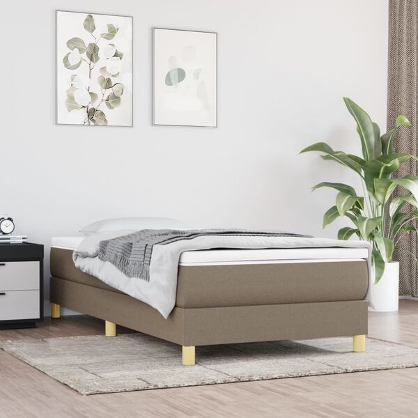 vidaXL Boxspring bed 80x200 cm stof taupe
