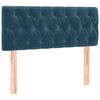 vidaXL Boxspring met matras fluweel donkerblauw 120x200 cm