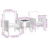 vidaXL Tuinbankenset met kussen 3 pcs Olie naturel Massief Acaciahout