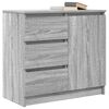 vidaXL Dressoir met lade 71x35x65 cm spaanplaat grijs Sonoma