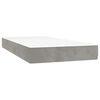 vidaXL Pocketveringmatras medium 90x210x20 cm fluweel lichtgrijs