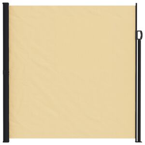 vidaXL Uittrekbaar Zijscherm 500 x 200 cm Polyester Rechthoekig Zand