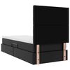 vidaXL Opbergbed met LED met matras Zwart 100 x 200 cm Nep Leer