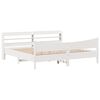 vidaXL Bedframe met hoofdbord massief grenenhout wit 180x200 cm