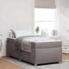vidaXL Bedframe met matras Taupe 90 x 190 cm Stof