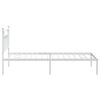 vidaXL Bedframe met hoofdbord metaal wit 107x203 cm