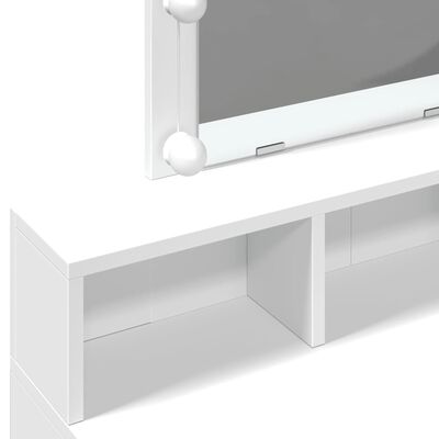 vidaXL Kaptafel met LED 80x41x144,5 cm wit