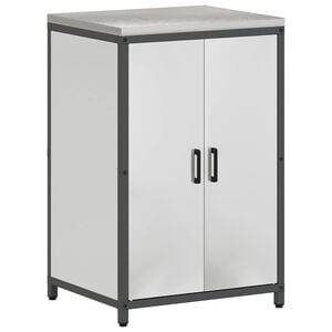 vidaXL Keukenopslag Kast HATTEM Zilverkleurig 60 x 50 x 92 cm Staal