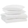 vidaXL Zomer Dekbed met kussen 3 st Wit Microfibre
