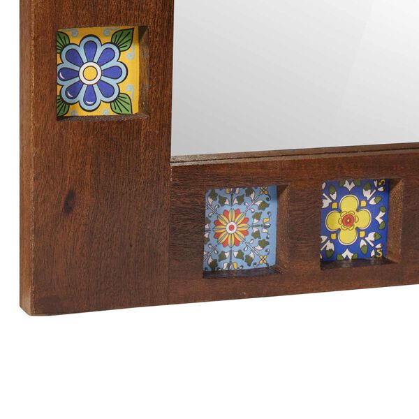 vidaXL Badkamer Spiegel Walnotenhout 50 x 70 x 3 cm Massief Mango Hout