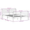 vidaXL Bedframe met hoofdeinde zonder matras 120x200 cm wit