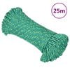 vidaXL Boottouw 5 mm 25 m polypropyleen groen