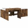 vidaXL Hoge Bed Frame met Bureau voor Kinderen Gerookt eiken