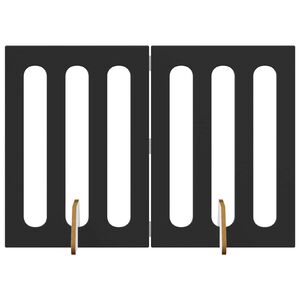 vidaXL Opvouwbaar huisdierhek 2 st Zwart eiken 100,5 x 38 x 70 cm