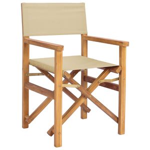 vidaXL Eetkamerstoel Bruin en beige 56 x 54 x 87 cm Massief Teakhout